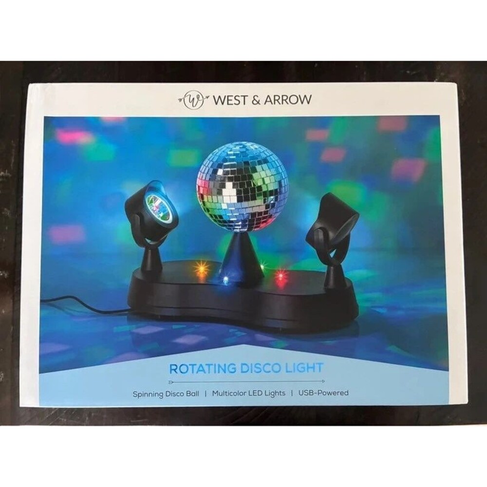 West & Arrow Rotating LED Disco Ball Light